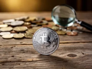 Dłoń trzymająca nowoczesny banknot z wyraźnie widocznym numerem seryjnym na tle domowego biura.